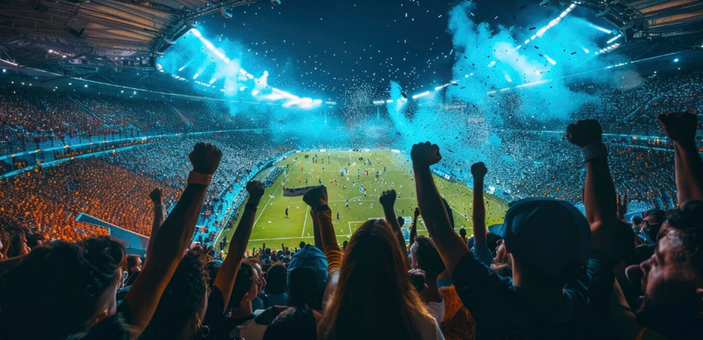 Full shot woman running fast on football field